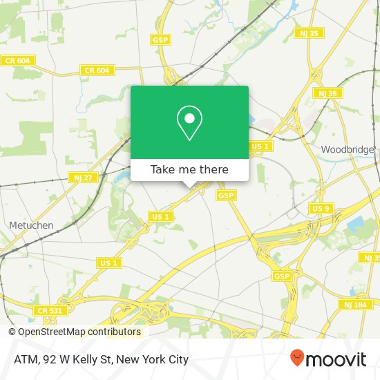 Mapa de ATM, 92 W Kelly St