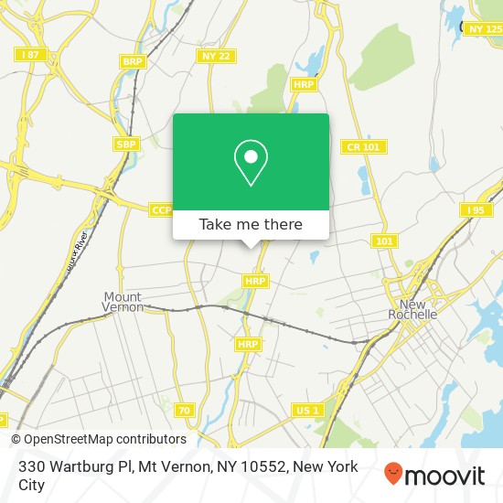 330 Wartburg Pl, Mt Vernon, NY 10552 map