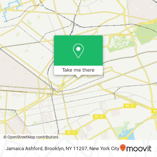 Mapa de Jamaica Ashford, Brooklyn, NY 11207