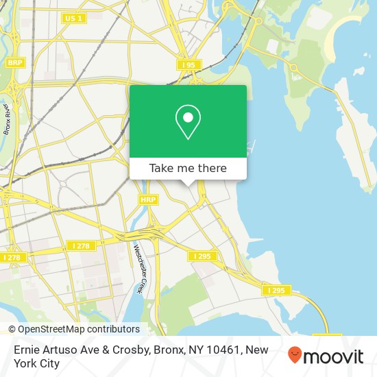 Mapa de Ernie Artuso Ave & Crosby, Bronx, NY 10461