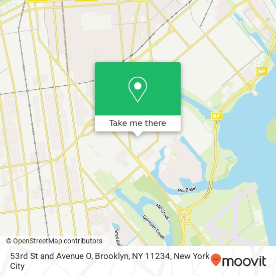 Mapa de 53rd St and Avenue O, Brooklyn, NY 11234