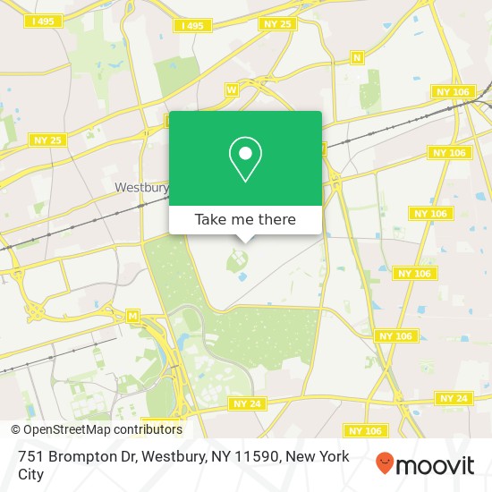 751 Brompton Dr, Westbury, NY 11590 map