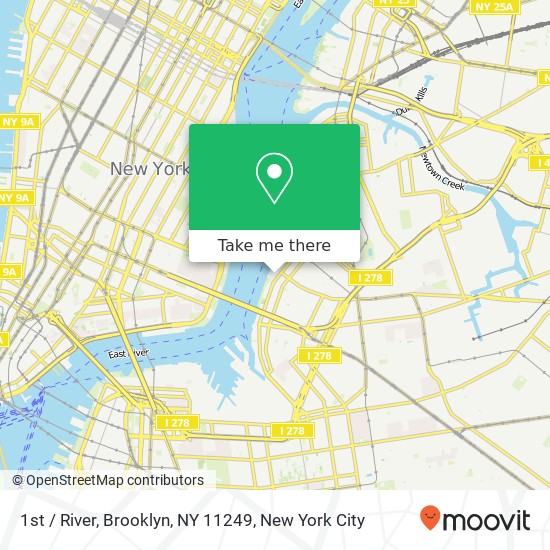 1st / River, Brooklyn, NY 11249 map