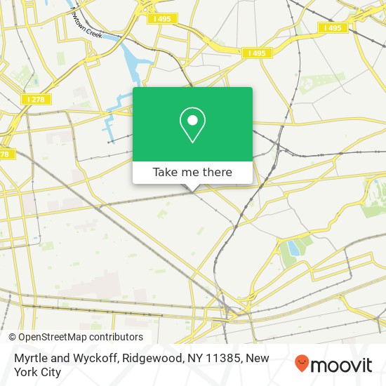 Myrtle and Wyckoff, Ridgewood, NY 11385 map