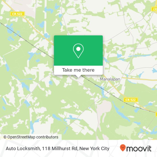 Mapa de Auto Locksmith, 118 Millhurst Rd