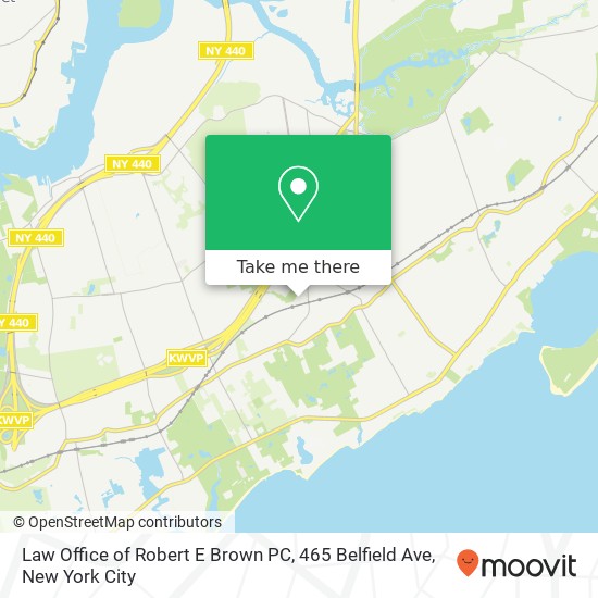 Mapa de Law Office of Robert E Brown PC, 465 Belfield Ave