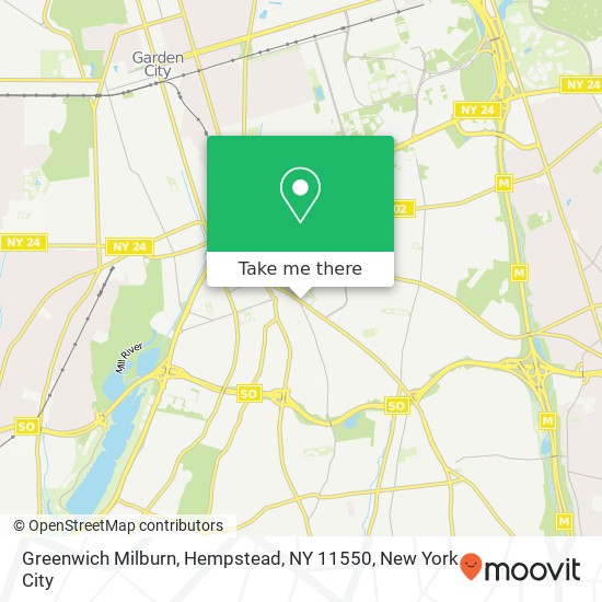 Greenwich Milburn, Hempstead, NY 11550 map