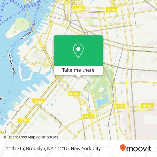 Mapa de 11th 7th, Brooklyn, NY 11215