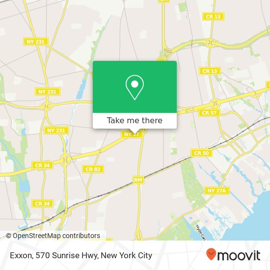 Mapa de Exxon, 570 Sunrise Hwy