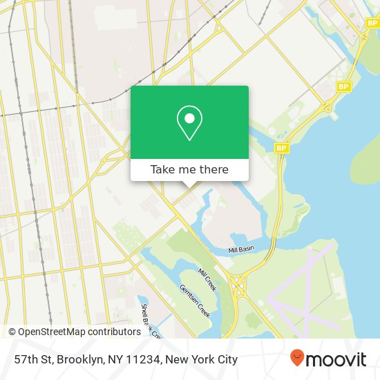 Mapa de 57th St, Brooklyn, NY 11234