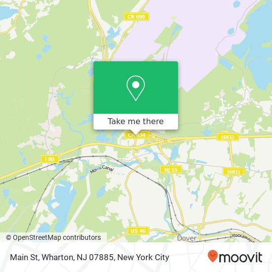 Mapa de Main St, Wharton, NJ 07885