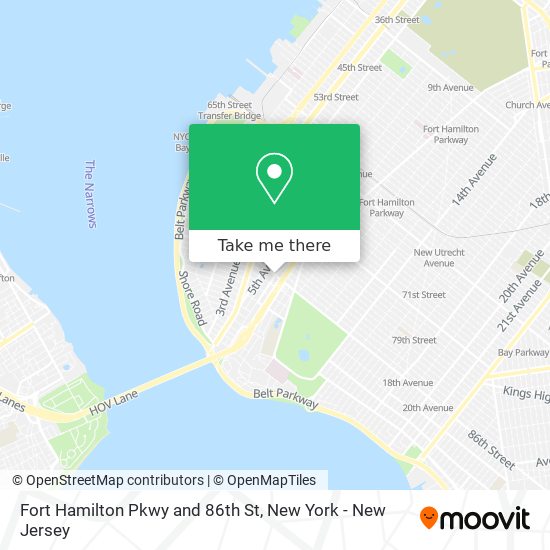 Fort Hamilton Pkwy and 86th St map