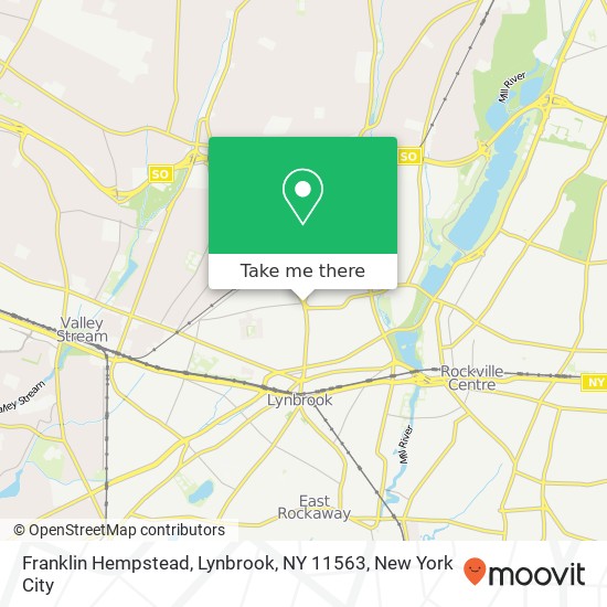 Mapa de Franklin Hempstead, Lynbrook, NY 11563