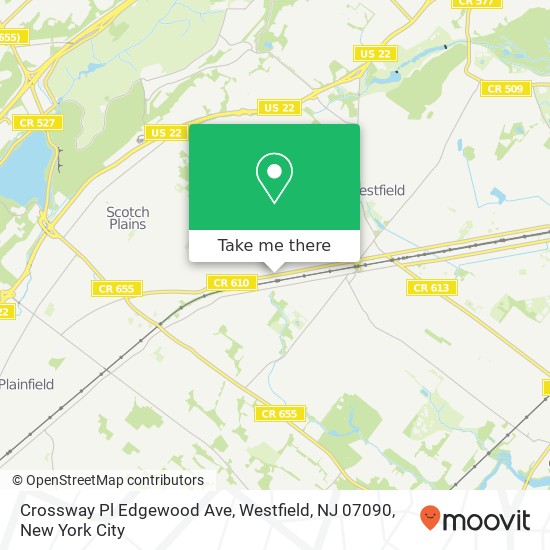 Crossway Pl Edgewood Ave, Westfield, NJ 07090 map