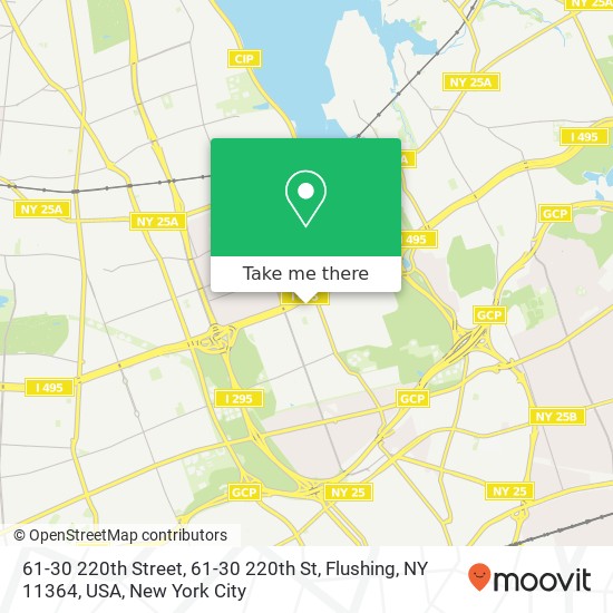 61-30 220th Street, 61-30 220th St, Flushing, NY 11364, USA map