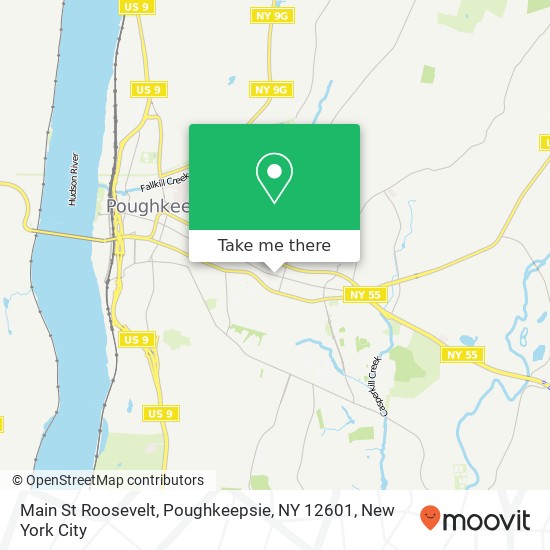 Mapa de Main St Roosevelt, Poughkeepsie, NY 12601