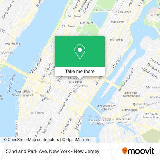 52nd and Park Ave map
