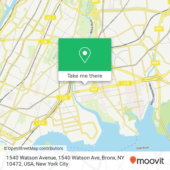 1540 Watson Avenue, 1540 Watson Ave, Bronx, NY 10472, USA map