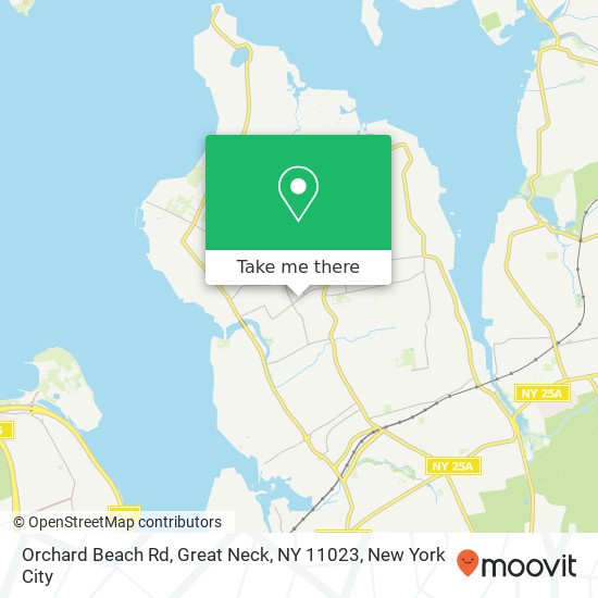 Mapa de Orchard Beach Rd, Great Neck, NY 11023