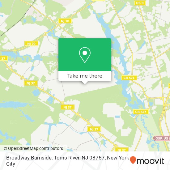 Broadway Burnside, Toms River, NJ 08757 map