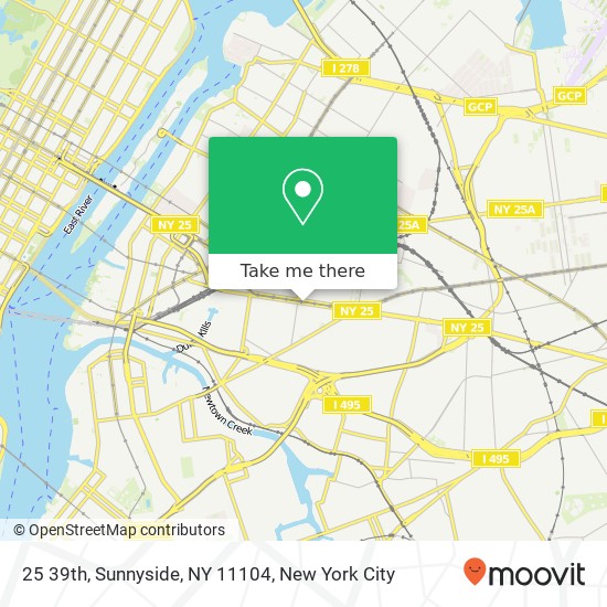 25 39th, Sunnyside, NY 11104 map