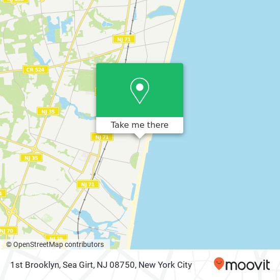 Mapa de 1st Brooklyn, Sea Girt, NJ 08750