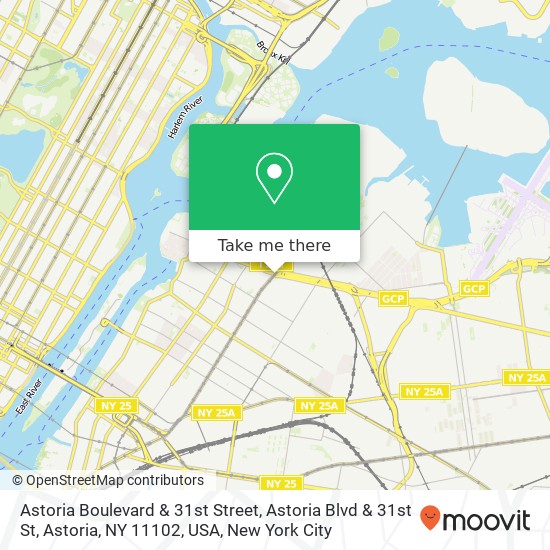 Astoria Boulevard & 31st Street, Astoria Blvd & 31st St, Astoria, NY 11102, USA map