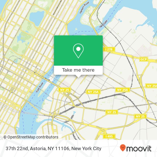 37th 22nd, Astoria, NY 11106 map