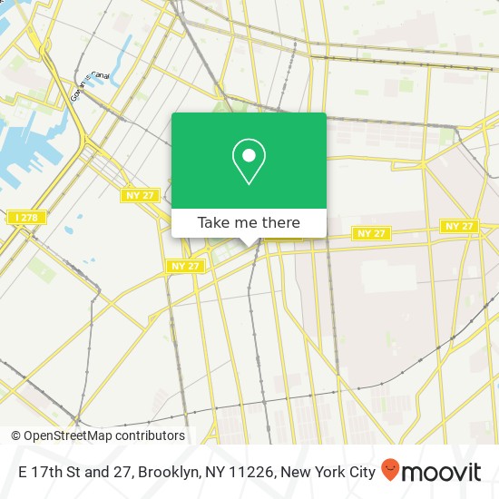 Mapa de E 17th St and 27, Brooklyn, NY 11226