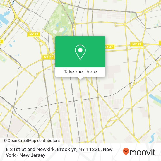 Mapa de E 21st St and Newkirk, Brooklyn, NY 11226