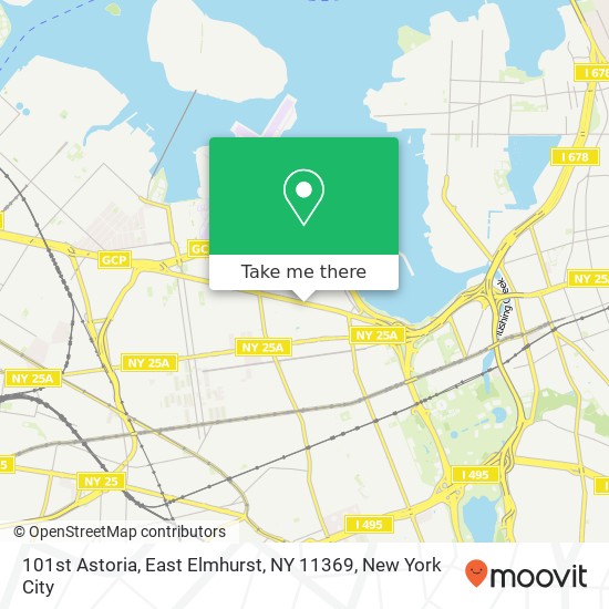 Mapa de 101st Astoria, East Elmhurst, NY 11369