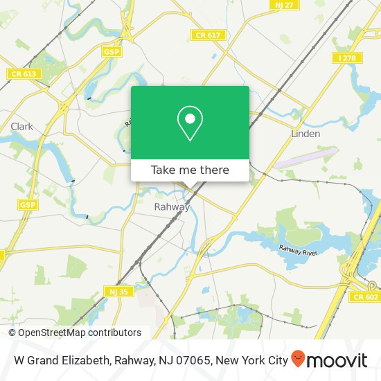 Mapa de W Grand Elizabeth, Rahway, NJ 07065