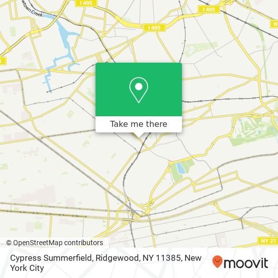 Mapa de Cypress Summerfield, Ridgewood, NY 11385