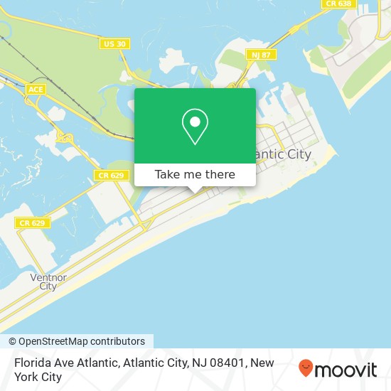 Florida Ave Atlantic, Atlantic City, NJ 08401 map