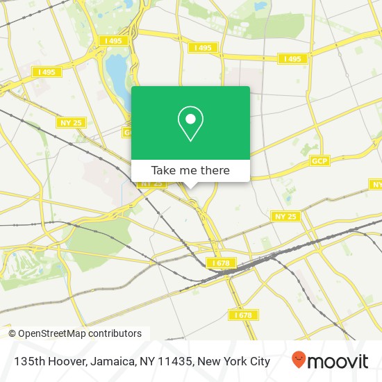 Mapa de 135th Hoover, Jamaica, NY 11435