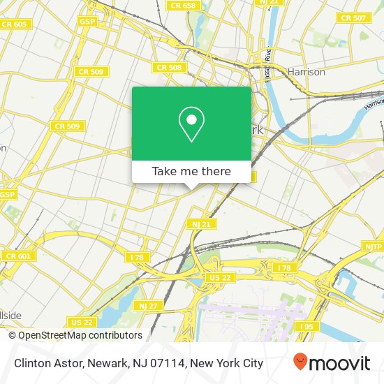 Clinton Astor, Newark, NJ 07114 map