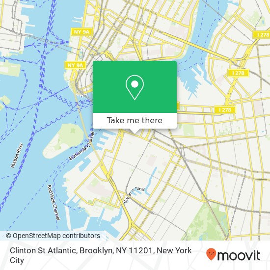 Mapa de Clinton St Atlantic, Brooklyn, NY 11201