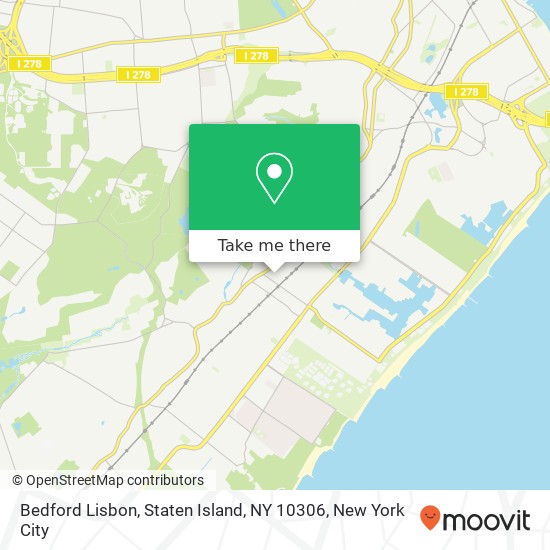Bedford Lisbon, Staten Island, NY 10306 map