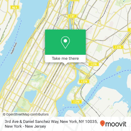 3rd Ave & Daniel Sanchez Way, New York, NY 10035 map