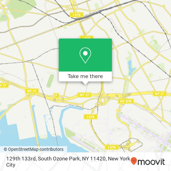 129th 133rd, South Ozone Park, NY 11420 map