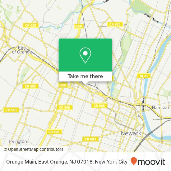 Orange Main, East Orange, NJ 07018 map