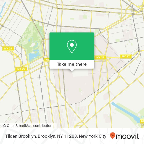 Mapa de Tilden Brooklyn, Brooklyn, NY 11203