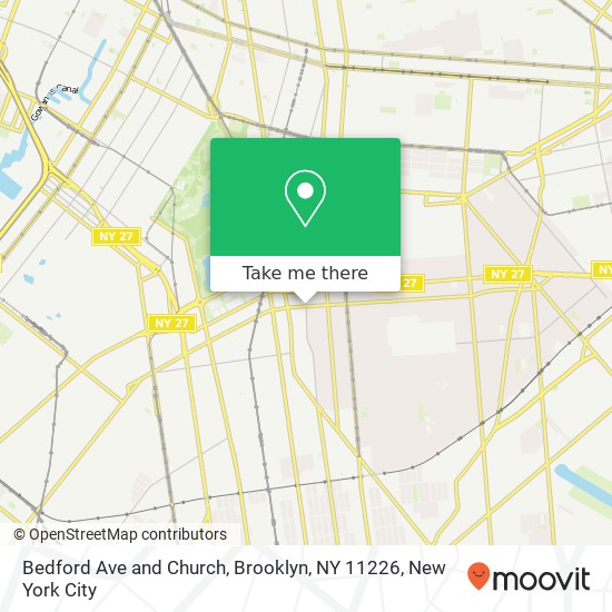 Mapa de Bedford Ave and Church, Brooklyn, NY 11226