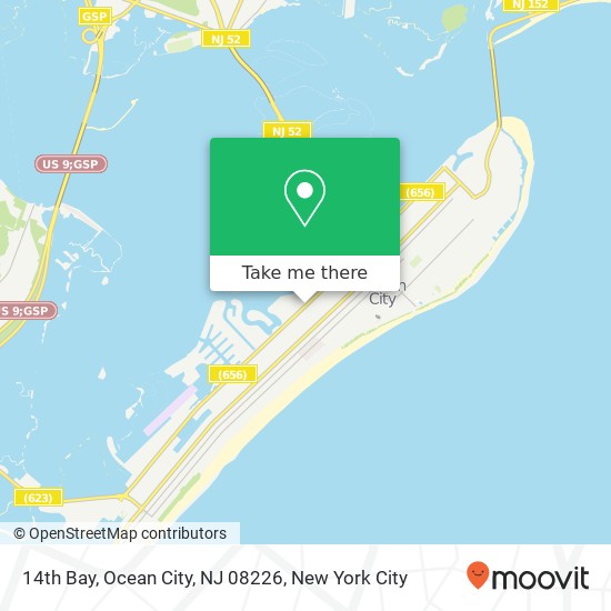 Mapa de 14th Bay, Ocean City, NJ 08226
