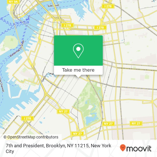 7th and President, Brooklyn, NY 11215 map