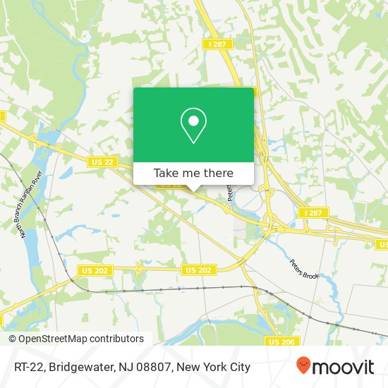 Mapa de RT-22, Bridgewater, NJ 08807