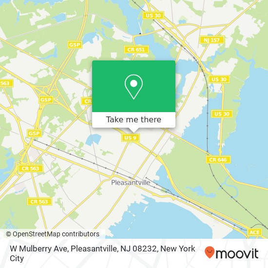 Mapa de W Mulberry Ave, Pleasantville, NJ 08232