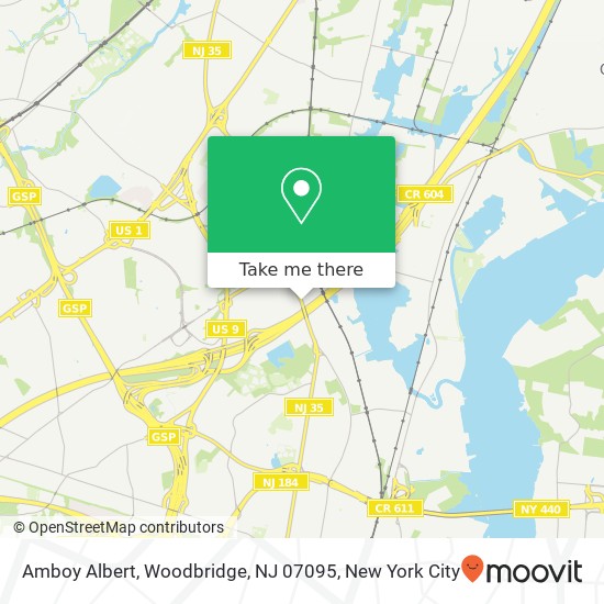 Mapa de Amboy Albert, Woodbridge, NJ 07095