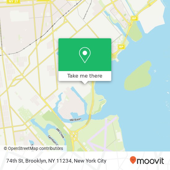 Mapa de 74th St, Brooklyn, NY 11234