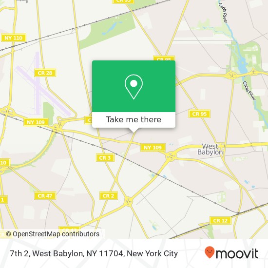 Mapa de 7th 2, West Babylon, NY 11704